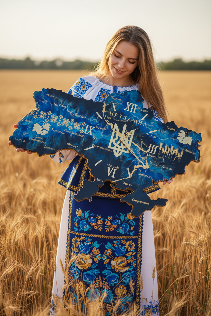 Дівчина у корсеті та спідниці з синім годинником Незламна